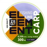 Лісочка для риболовлі, ZEOX Element Carp Fluo Green, 300м, перетин 0,350мм